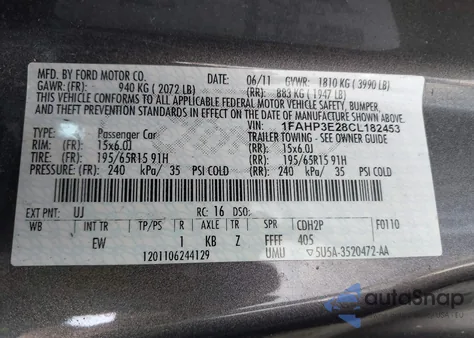 2012 Ford Focus S from USA, damaged, VIN 1FAHP3E28CL182453